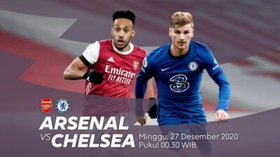 Link Live Streaming Arsenal vs Chelsea Liga Inggris Tayang Malam ini