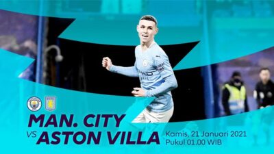 Jadwal Bola Malam Ini, Link Live Streaming Man City vs Aston Villa – Liga Inggris