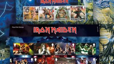 Prangko edisi khusus Iron Maiden.