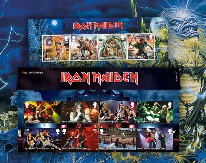 Prangko edisi khusus Iron Maiden.
