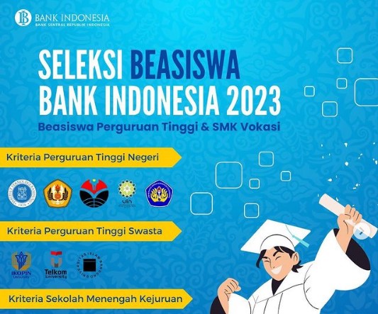 Kabar Baik! Bank Indonesia Membuka Beasiswa Bagi S1,D3 dan SMK di Jabar, Ambil!