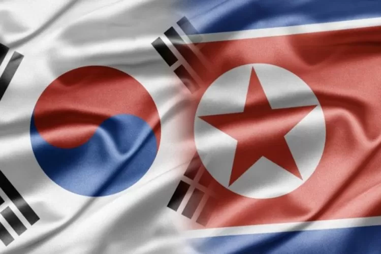 bendera korea selatan dan korea utara