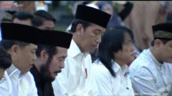 Predisen Joko Widodo saat Salat Idul Adha di Istana Negara Yogyakarta (tangkap layar Sekretariat Presiden)