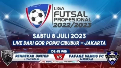 Jadwal MNCTV Hari Ini Sabtu 8 Juli 2023: Jangan Lewatkan Liga Futsal Profesional 2022/2023 antara Pendekar United vs Fafage Vamos FC