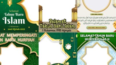 TINGGAL PASANG, Twibbon Desain Foto Tahun Baru Islam 1 Muharram 1445 Hijriyah untuk Facebook, Instagram dan WA