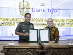 Tandatangani Adendum Perpanjangan PKS, Sinergisitas bank bjb dan TNI AD Makin Kuat