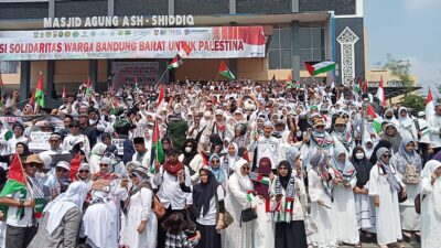 Aksi Solidaritas Kemanusiaan untuk Palestina di KBB, Terkumpul Donasi Hampir Rp1 Miliar