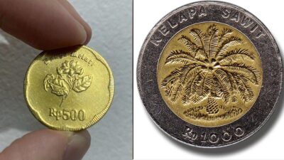 Bank Indonesia Resmi Tarik Peredaran Uang Koin Rp1000 Kelapa Sawit dan Rp500 Melati