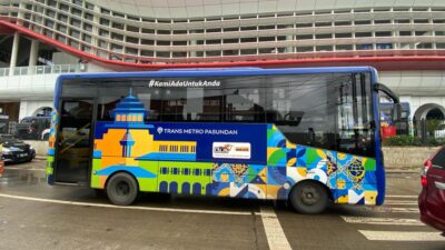 Bus TMP Lakukan Uji Coba Layani Penumpang Kereta Cepat dari Stasiun Padalarang