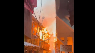 Kebakaran Terjadi di Braga, Api Lahap Rumah 2 Lantai