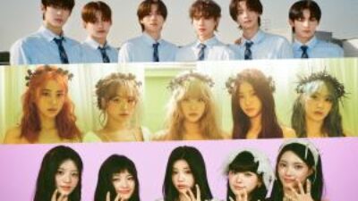 grup kpop rookie populer april 2024